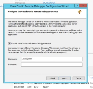 .NET Debug - Remote Debugging Setup